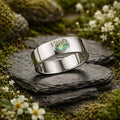 Ring 925/- sterling silver rhodium-plated polished