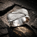 Ring 925/- Sterling Silber rhodiniert matt/glanz