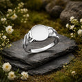 Ring 925/- Sterling Silber rhodiniert oval