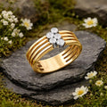 Ring 925/- Sterling Silber vergoldet bicolor