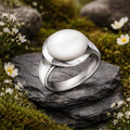 Ring 9258/- Sterling Silber rhodiniert Perlmutt