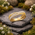 Ring 375 Gelbgold bicolor Zirkonia