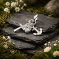 Glaube-Liebe-Hoffnung-Anhänger aus 925 Sterling Silber mit Zirkonia, 23 mm
