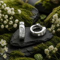 Creolen 925/- Sterling Silber Rhodiniert mit Zirkonia