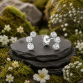 Ohrstecker 925/- Sterling Silber rhodiniert Zirkonia