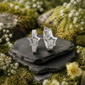 Klappcreolen 925/- Sterling Silber Stern Zirkonia