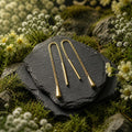 Durchzieh-Ohrringe 333/- Gelbgold glanz Tropfen