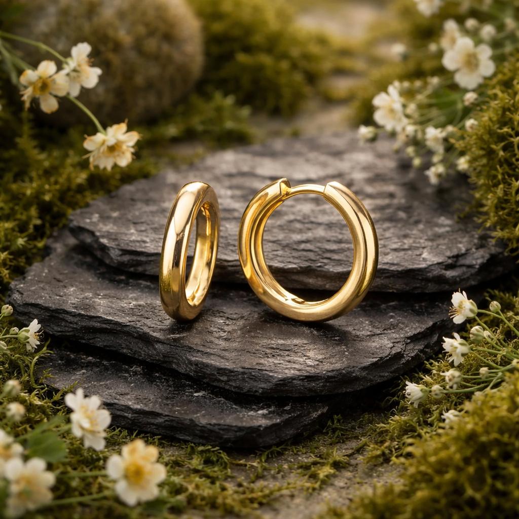 Creolen 333/- Gelbgold glanz