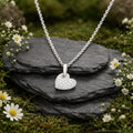 Anhänger mit Kette 925 Sterling Silber rhodiniert Herz Zirkonia