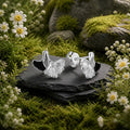 Ohrstecker 925/- Sterling Silber rhodiniert Gingko