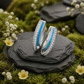 Creolen 925-Sterling Silber rhodiniert Zirkonia