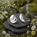 Stud earrings 925 sterling silver rhodium plated