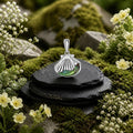 Anhänger 925/- Sterling Silber rhodiniert Abalone grün